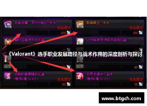 《Valorant》选手职业发展路径与战术作用的深度剖析与探讨